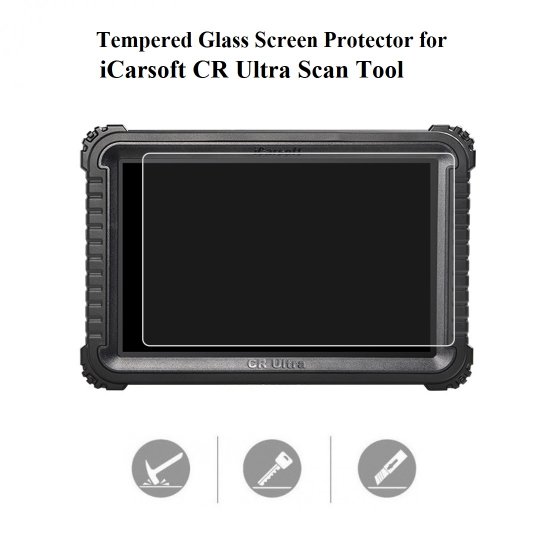 Tempered Glass Screen Protector Cover for iCarsoft CR Ultra - Click Image to Close